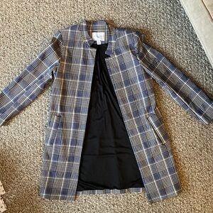 Plaid Trench Coat